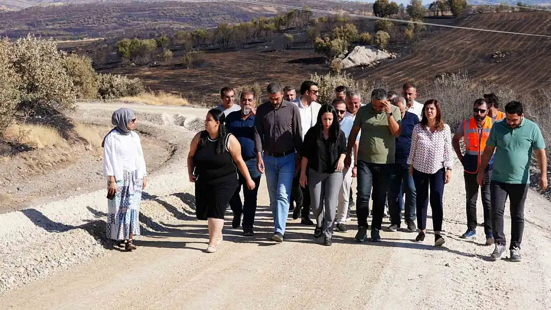 Başkan Bucak, Lice'deki yol çalışmasını yerinde inceledi