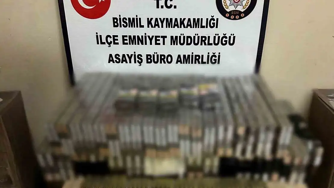 Diyarbakır'da 360 paket bandrolsuz tütün mamülleri ve 400 adet tabanca fişeği ele geçirildi