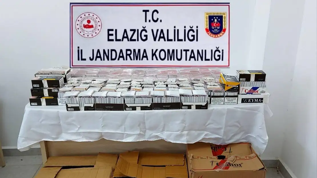 Elazığ'da 16 bin bandrolsüz sigara ele geçirildi