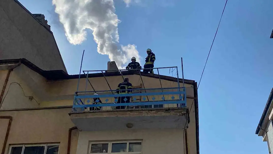 Elazığ'da baca yangını