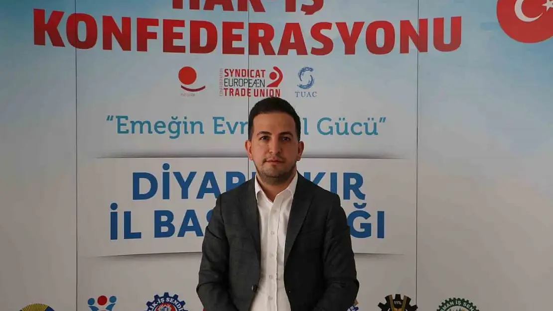 HAK-İŞ Konfederasyonu Diyarbakır İl Başkanı Aküzüm, 1 Mayıs'ı kutladı