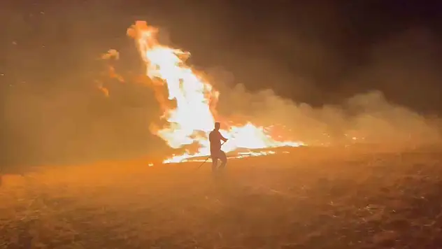 Elazığ'da korkutan arazi yangını