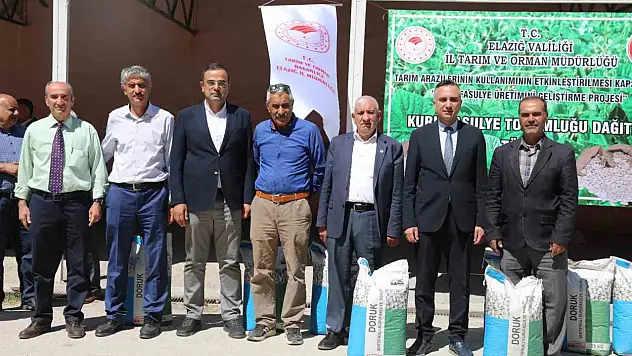 Elazığ'da yüzde 75 hibeli 15 ton tohum dağıtılmaya başlandı