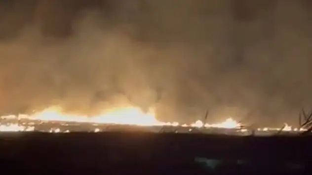 Malatya'da korkutan anız yangını