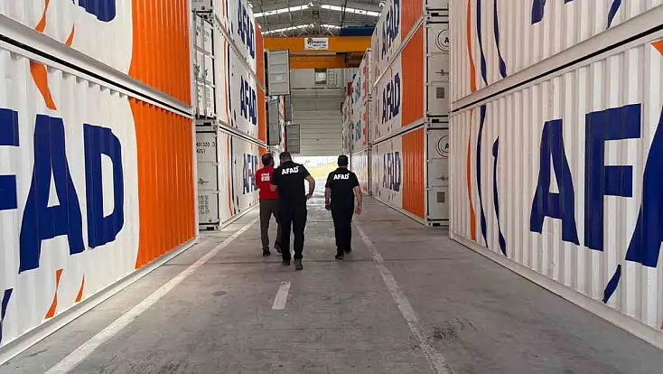 Elazığ AFAD lojistik deposunda inceleme