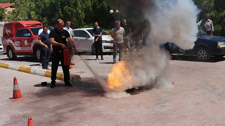 Darende'de afet farkındalık eğitimi ve yangın tatbikatı gerçekleştirildi