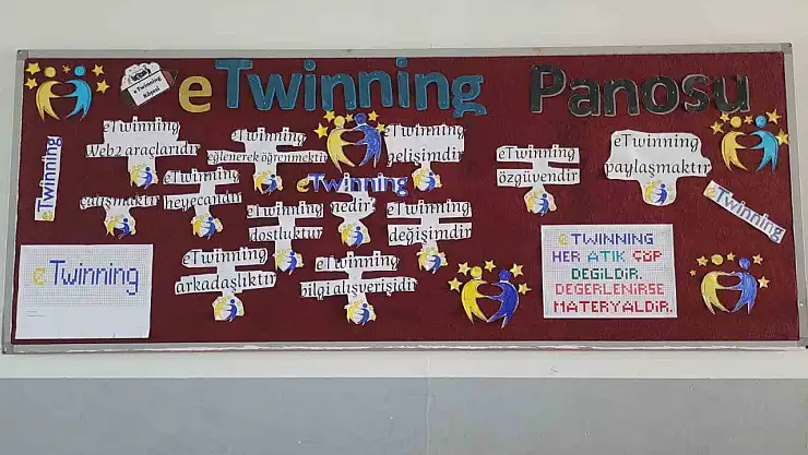 Dicle Sergenli Ortaokulu'ndan atık madde ve çevre bilinci konulu e Twinning projesi