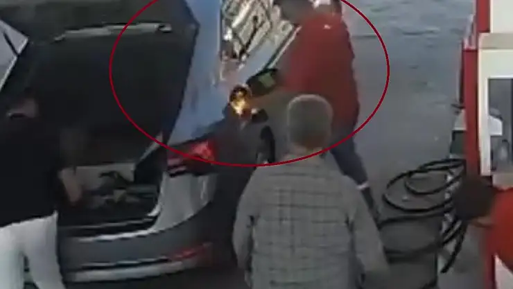 Diyarbakır'da akaryakıt istasyonunda faciadan dönüldü: O anlar kamerada