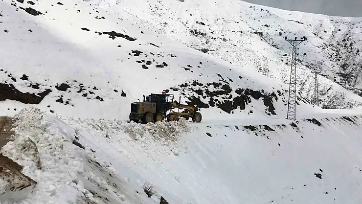 Diyarbakır'ın kırsal mahalle yollarında kar temizliği