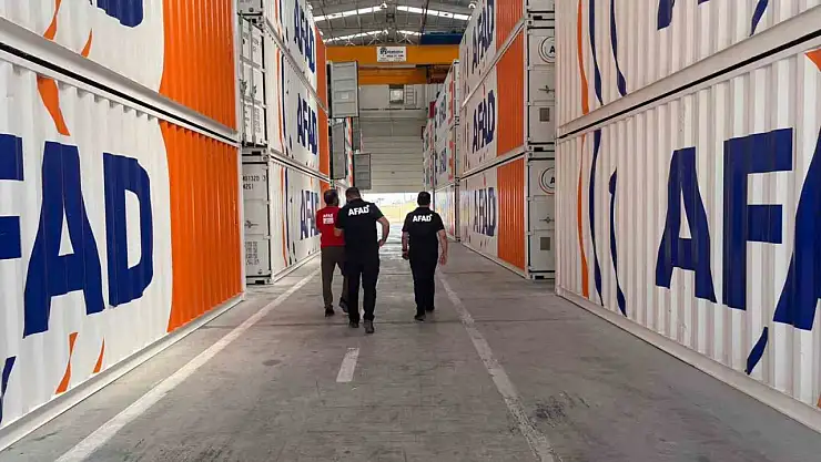 Elazığ AFAD lojistik deposunda inceleme