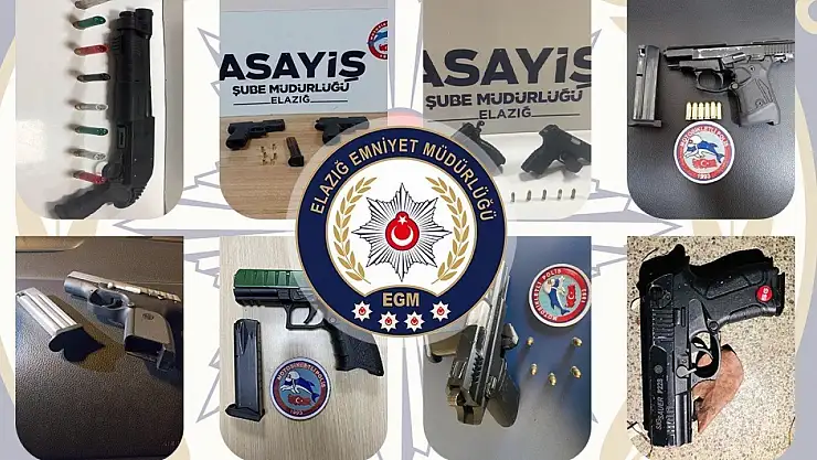 Elazığ'da 22 adet ruhsatsız silah ele geçirildi