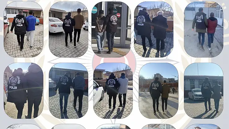 Elazığ'da aranan 102 şahıs yakalandı