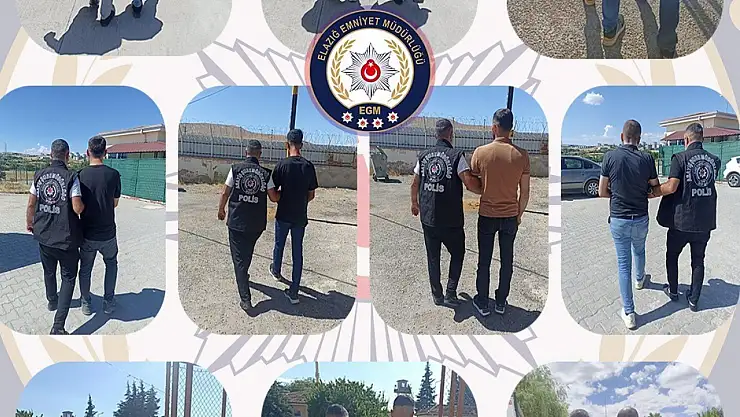 Elazığ'da aranan 90 şüpheli yakalandı