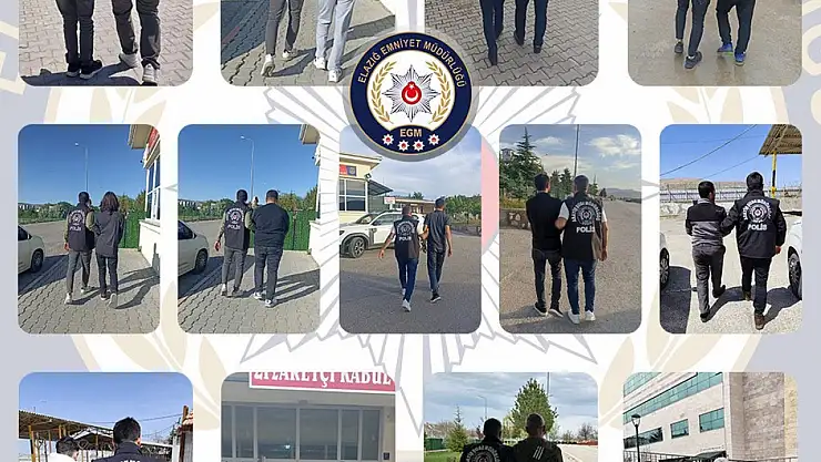 Elazığ'da kesinleşmiş hapis cezası bulunan 95 şahıs yakalandı