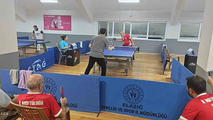 Elazığ'da kurumlar ve kuruluşlar arası masa tenisi şampiyonası düzenlendi