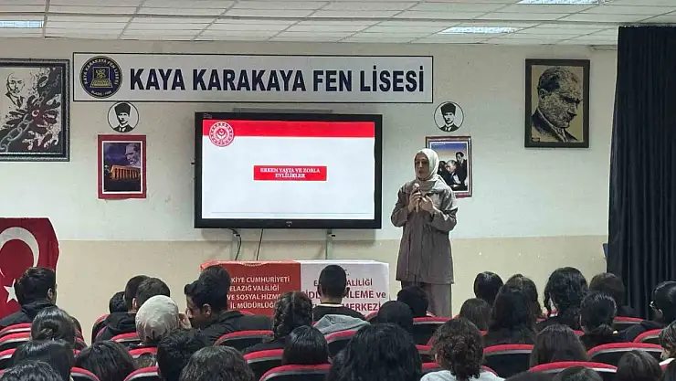 Elazığ'da öğrencilere, kadına yönelik şiddetle  mücadele eğitimi
