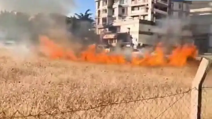 Elazığ'da otluk alanda çıkan yangın büyümeden söndürüldü