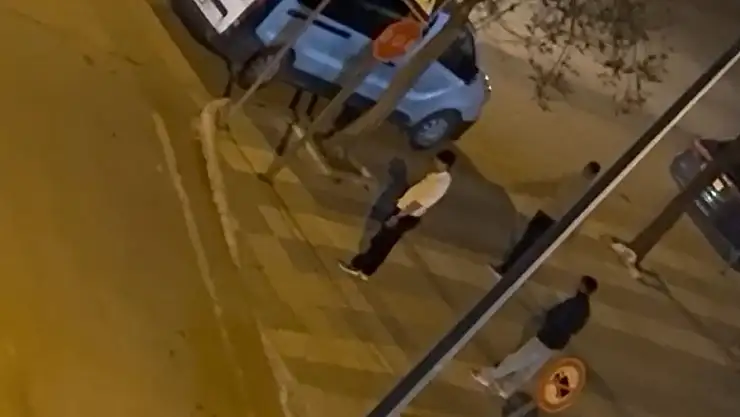 Elazığ'da otobüs durağının camlarını kıran şüpheliler kamerada