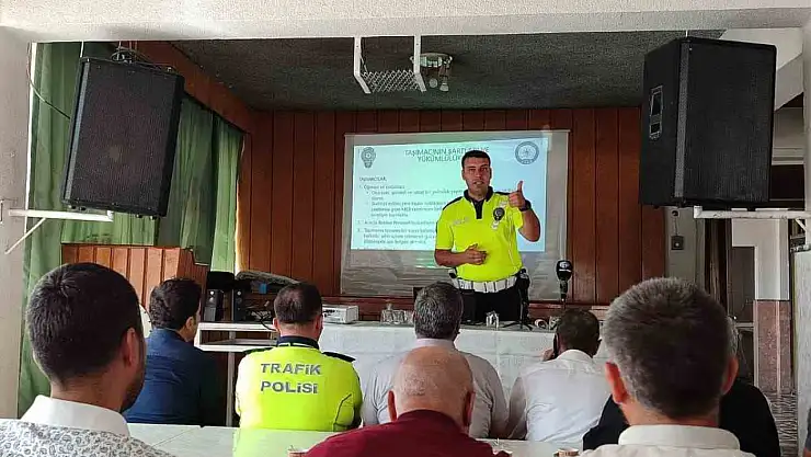 Elazığ'da servis şoförlerine trafik ve güvenlik eğitimi