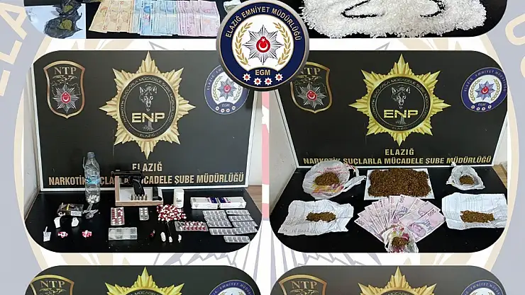 Elazığ'da uyuşturucu operasyonu: 17 tutuklama