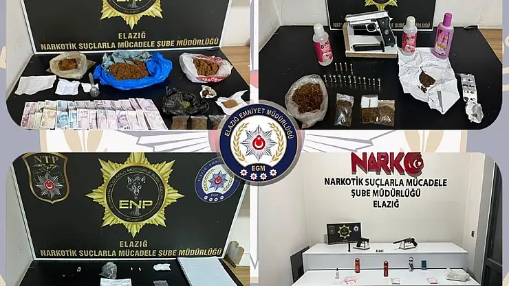 Elazığ'da uyuşturucu operasyonu: 7 tutuklama