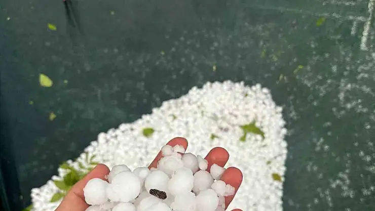 Elazığ'ın yüksek kesimlerinde dolu etkili oldu