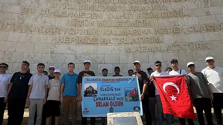 Elazığlı öğrenciler Çanakkale'yi gezdi