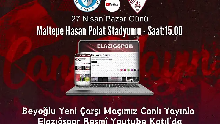 Elazığsporlu taraftarlara canlı yayın müjdesi