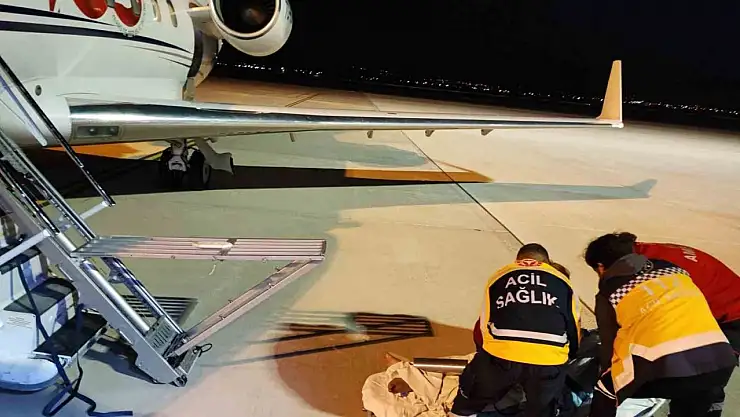 Kalp yetmezliği bulunan hasta, uçak ambulans ile sevk edildi