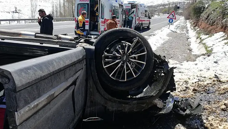 Kontrolden çıkan araç takla attı: 2 yaralı