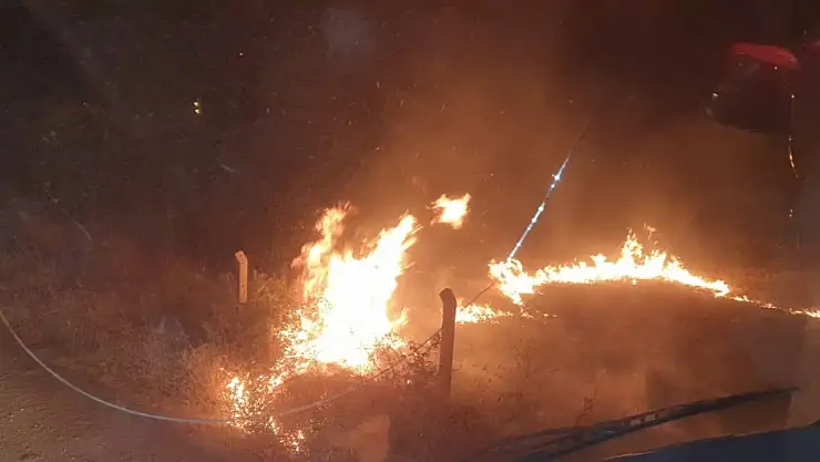 Kovancılar'da anız yangını paniğe neden oldu