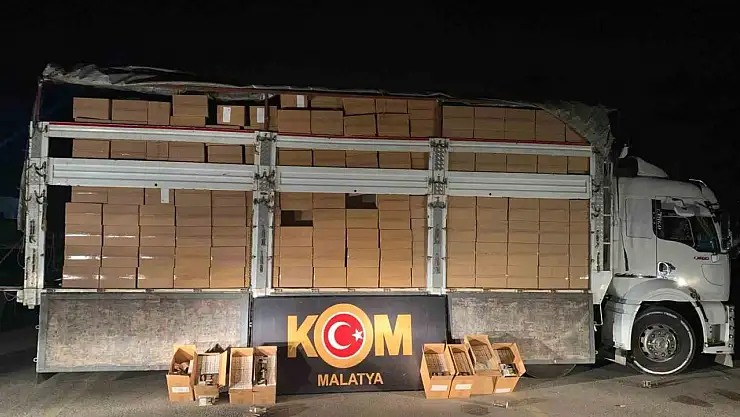 Malatya'da 7 milyon 250 bin adet makaron ele geçirildi