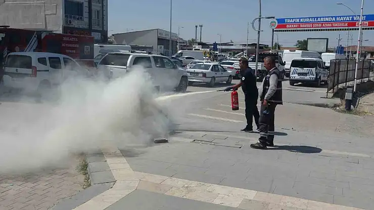 Malatya'da elektrik trafosunda yangın paniği