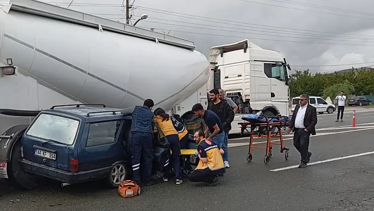 Malatya'da silobas ile otomobil çarpıştı: 1 yaralı