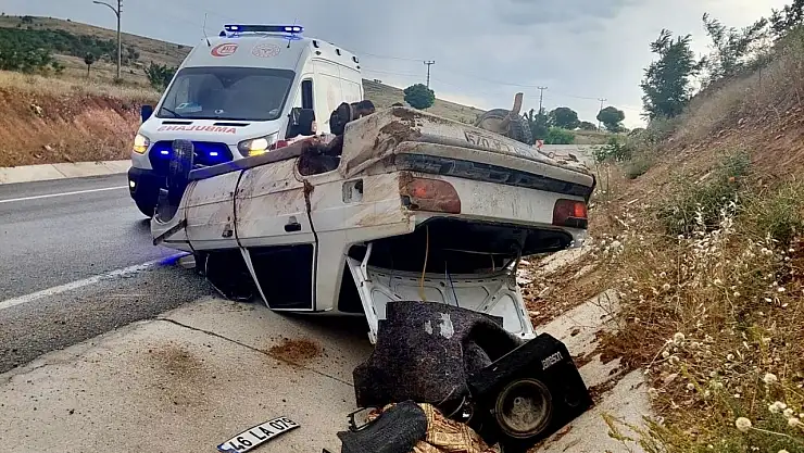 Tek taraflı trafik kazasında 1 kişi yaralandı