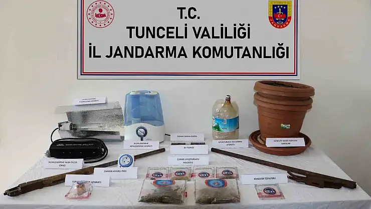 Tunceli'de uyuşturucu operasyonu
