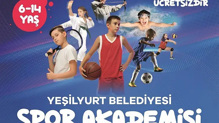 Yeşilyurt Belediyesi'nin ücretsiz spor akademisi kayıtları başlıyor