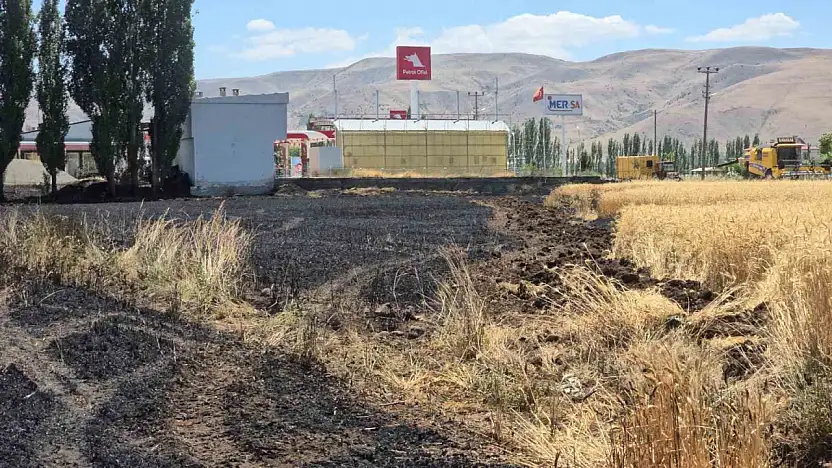Elazığ'da 23 dönüm buğday, yanarak kül oldu